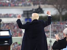 Donald Trump addresses the United States of America for the first time as the 45th President. The inauguration took place on Jan. 20, 2017. 