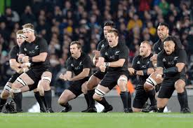The New Zealand All Blacks rugby team perform a war dance before every game.
