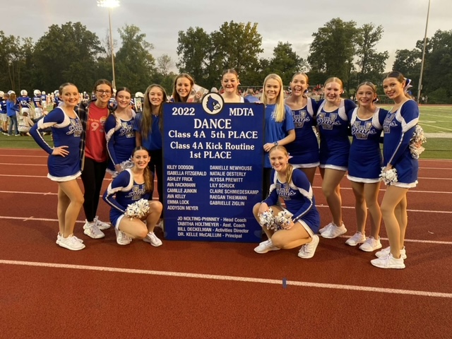 Jaywalkers Dance Team receives state board at the Sep. 2 football game. 