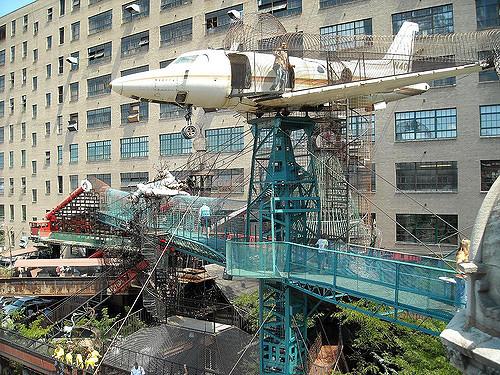 The City Museum is made mostly of reused objects found locally.