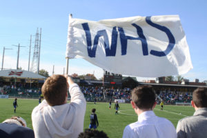 The boys soccer team defeated Harrisonville 4-3 in double overtime at World Wide Technology Soccer Park in Fenton, Mo., Friday, Nov. 10, 2017. The team will face Parkway Central for the State Championship Saturday, Nov. 11 at 2 p.m.