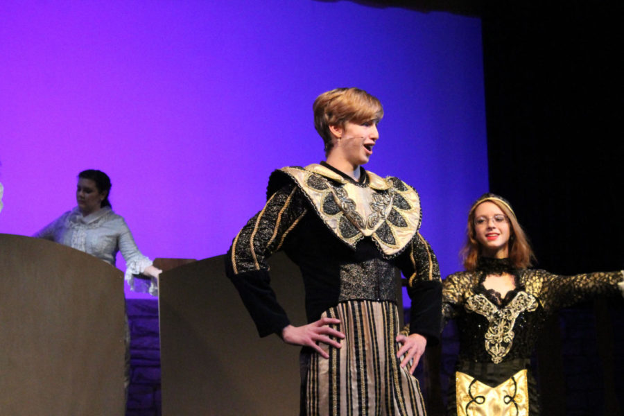 Junior Ezra Miles performs as Lumiére in “Beauty and the Beast” during a November performance. “Playing Lumiere was a blast,” Miles said. “I had so much fun using my lanky body for comedic purposes and hanging out with Ely working on our accents and jokes.” “Beauty and the Beast” was Miles' third musical at WHS. 