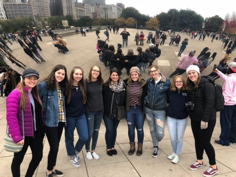 Members of The Advocate Staff pose for a photo while attending the JEA National Conference in Chicago on Nov. 3, 2018.