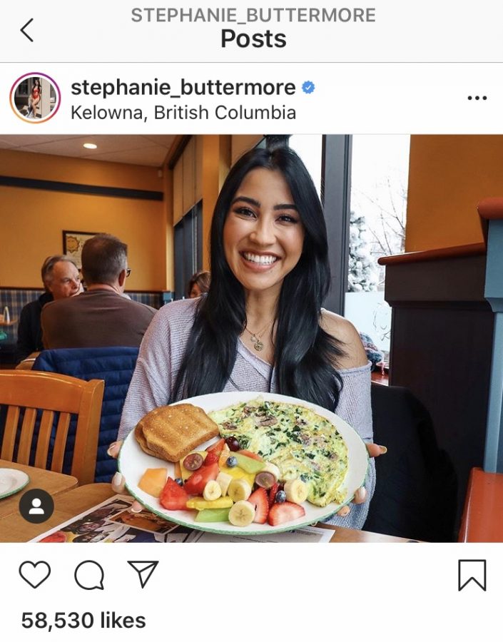 Stephanie Buttermore posts on her Instagram, updating her followers on her results after eating "all in" for 8 months. "I eat a normally portioned meal and I don't feel like I could eat that meal all over again when I"m done," Buttermore stated. Buttermore frequently posts "What I Eat in a Day" videos on her YouTube account.