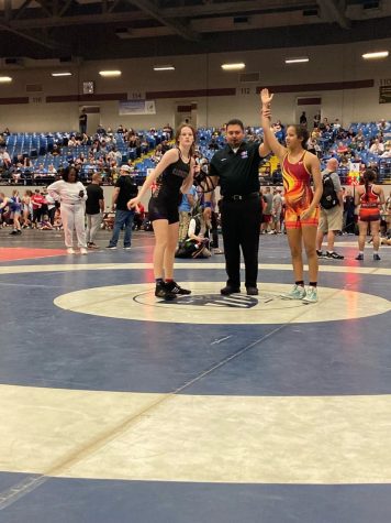 Junior Nina Zimmermann claims victory at the Missouri Juniors Freestyle Championships Sunday, April 24 in Sedalia, Mo. "I am anticipating some really good competition from the girls in other states," Zimmermann said. "I'm preparing by sticking with my daily routine, practicing positive self talk, staying hydrated and focusing on technique." Zimmermann placed runner-up for 112 Juniors at the state competition.