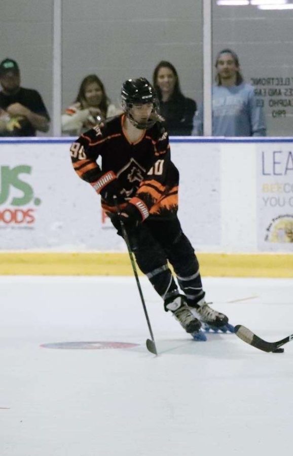 Jacob Pentz playing roller hockey, " I would say when playing tournaments I prefer to play roller [hockey]," said Pentz. Photo submitted by Jacob Pentz.